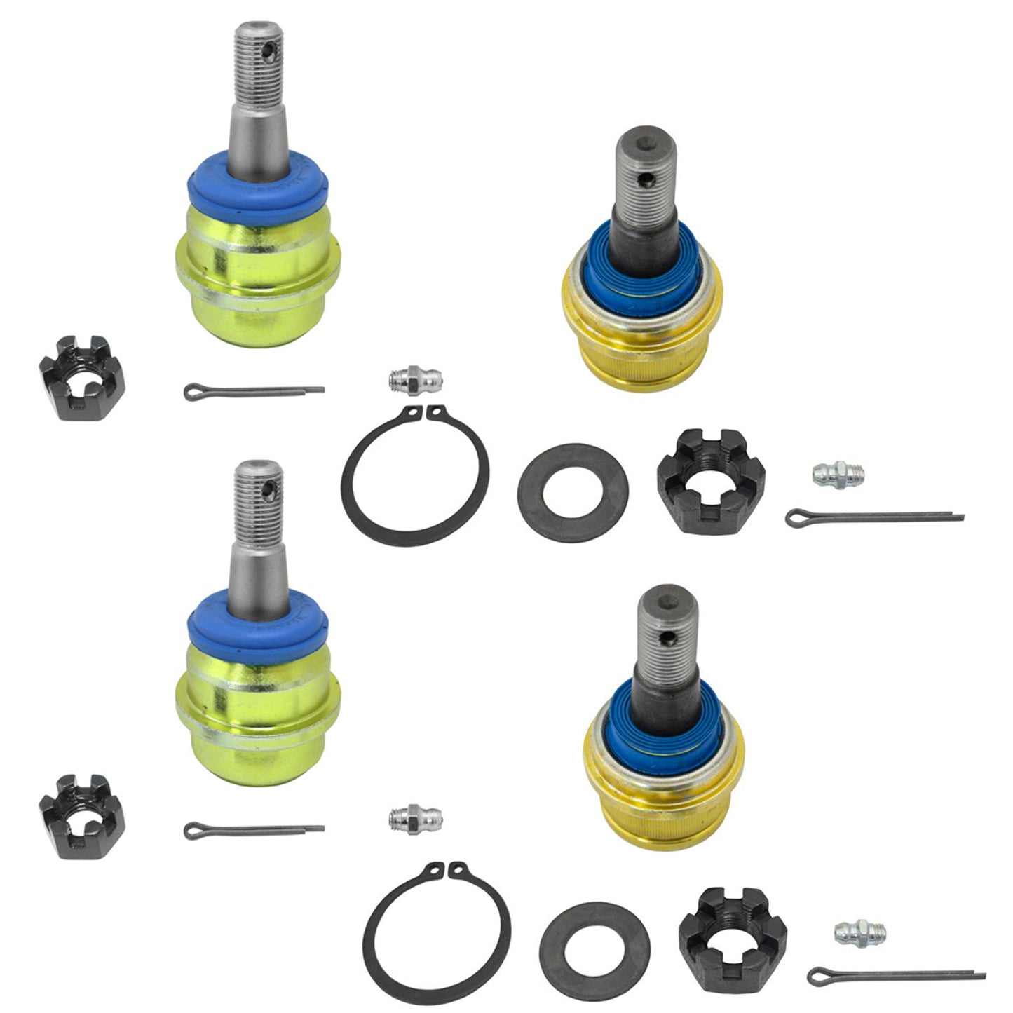 XBJ314P-XBJ028P-2 XRF Titanium Series Upper and Lower Ball Joints, 2007-2018 Jeep Wrangler JK (2) Upper and (2) Lower Ball Joints
