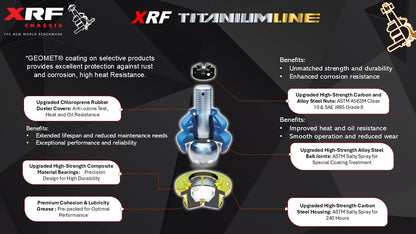 Titanium_Line XRF Heavy Duty Tie Rod Kit, Jeep 2020-2025 Jeep Gladiator JT, 2018-2025 Wrangler JL