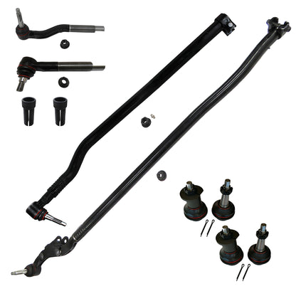 XRF10PCJPKIT-M186 XRF Platinum Series Front End Kit, Jeep 2020-2025 Gladiator JT, 2018-2025 Wrangler JL Dana M186 Front Axle 10 Piece Tie Rod Kit with Ball Joints